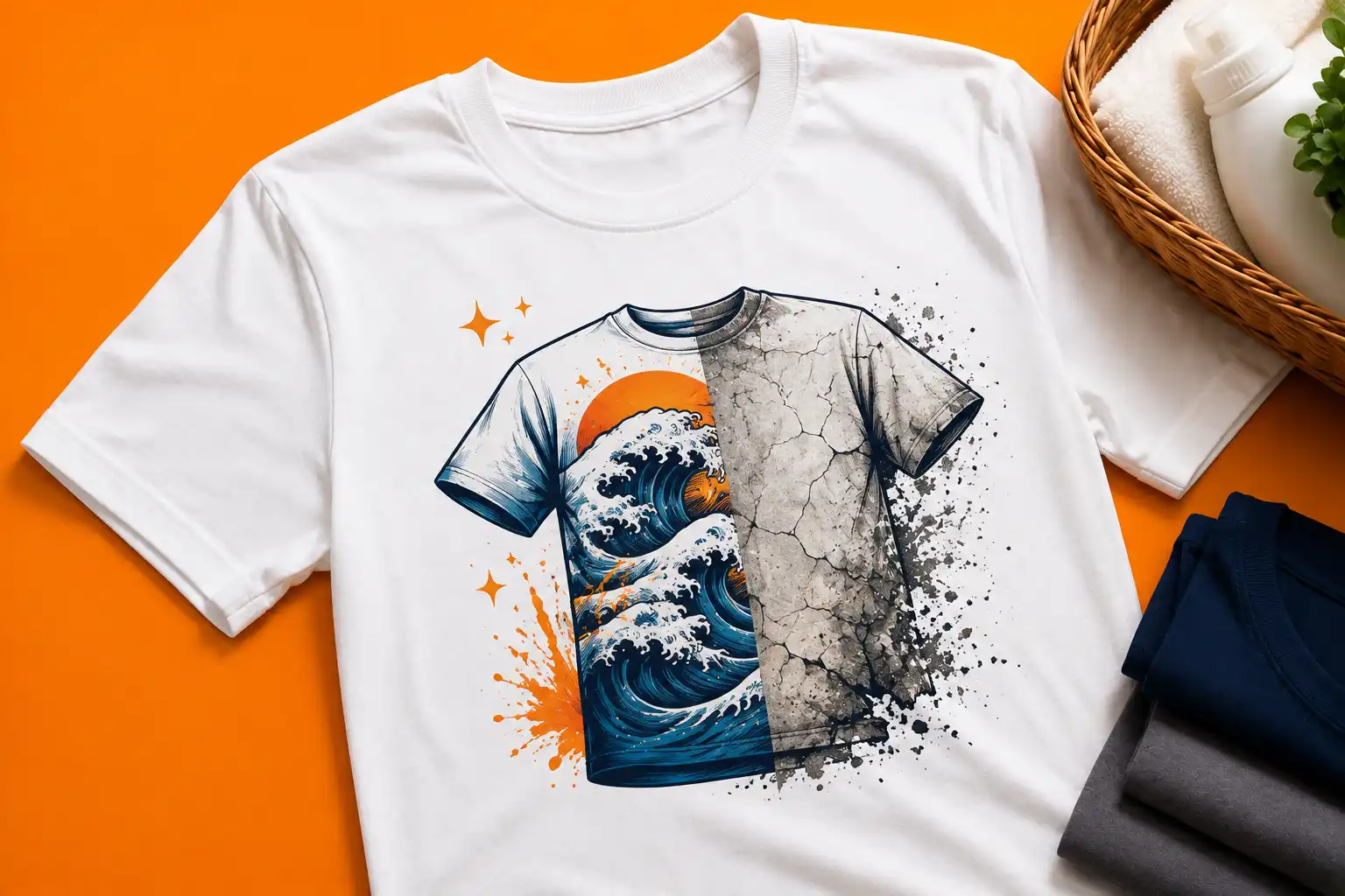 Kaos sablon custom dengan desain berkualitas yang dirawat dengan benar agar hasil sablon tetap awet dan tidak mudah retak.