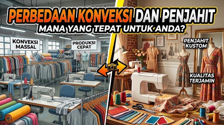 Konveksi dan penjahit memiliki cara kerja yang berbeda sesuai kebutuhan pakaian.