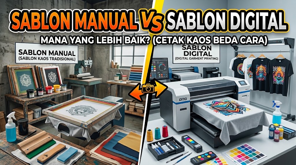 Perbedaan Sablon Manual vs Digital